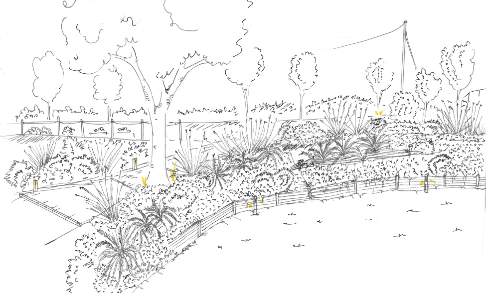 Disegno preparatorio progetto 'Villa Ophite'